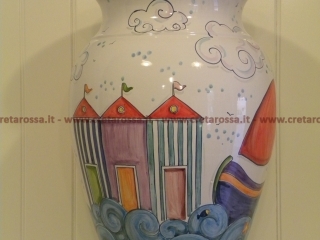 cod.art: po06 - Portaombrelli in ceramica dipinto a mano in base alla richiesta del cliente. Ne vorresti uno simile? Invia una richiesta e riceverai il preventivo con le spese di spedizione.